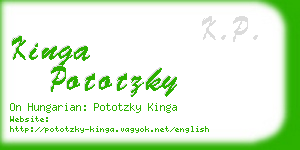 kinga pototzky business card